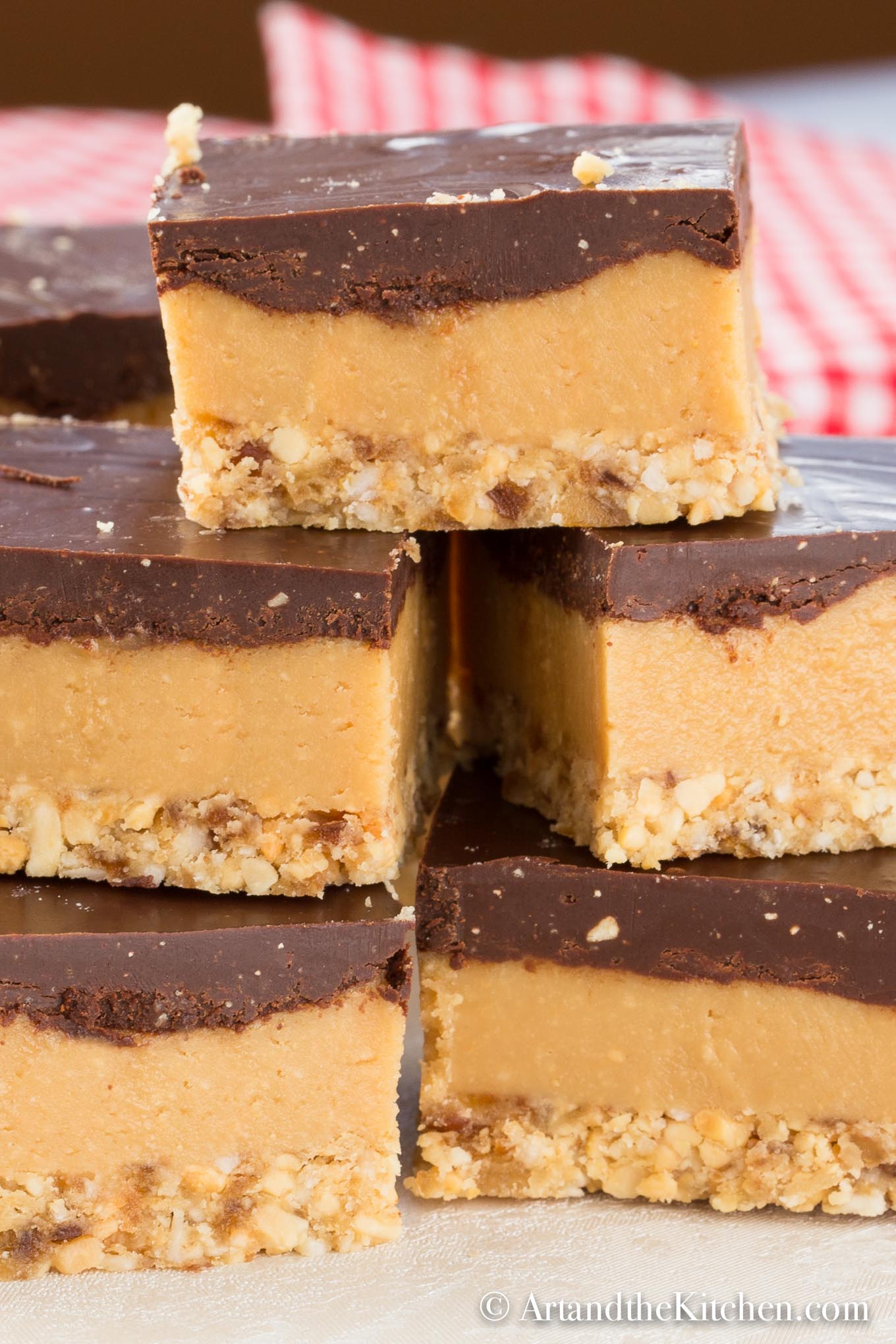 Healthy No Bake Peanut Butter Bars