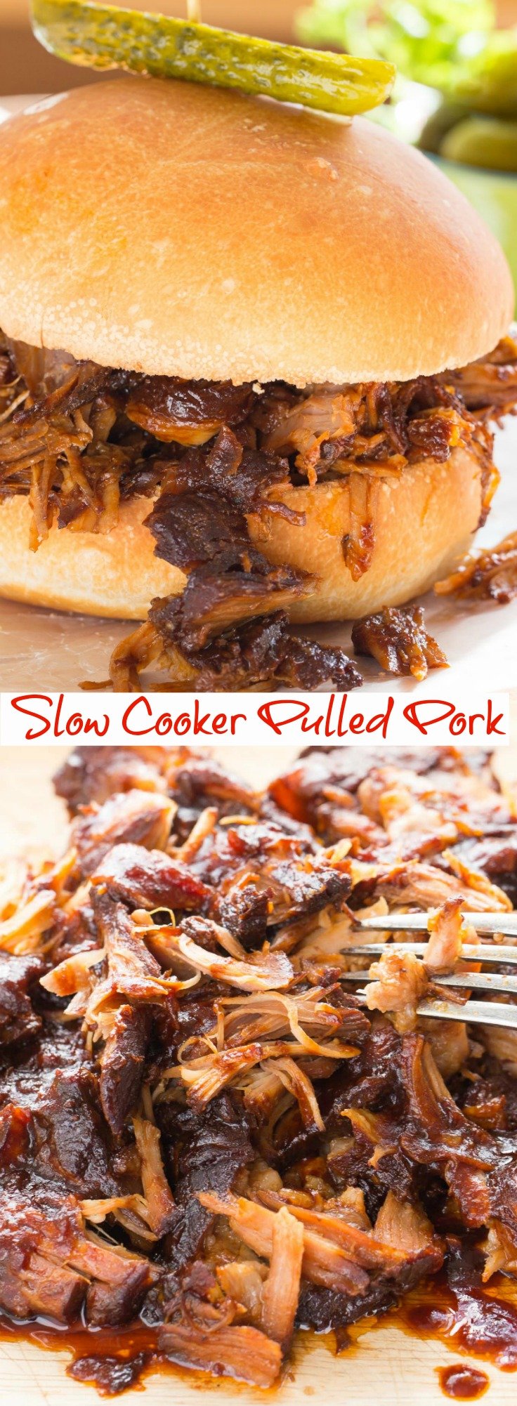 A Slow Cooker Pulled Pork recipe that makes amazing, fork tender pork! slow cooked to perfection in homemade Jack Daniel's BBQ sauce. via @artandthekitch