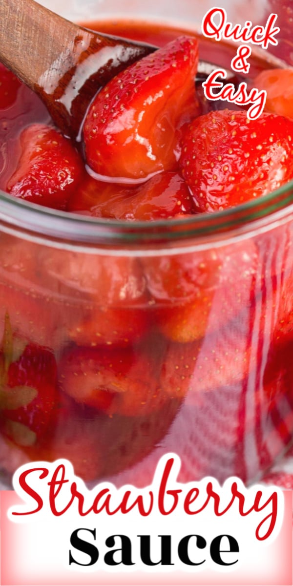 Make homemade strawberry sauce in 5 minutes with this delicious quick and easy recipe. via @artandthekitch