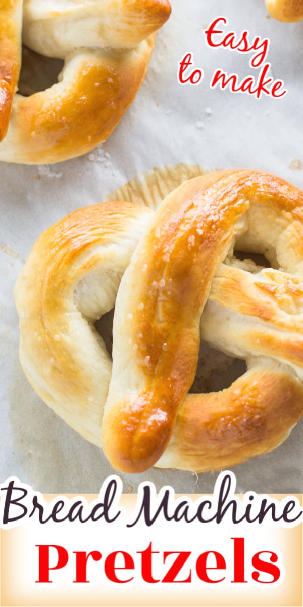 Making homemade pretzels is so easy when you use your bread machine. Bread Machine Pretzels are soft and chewy just like vendor style pretzels. via @artandthekitch