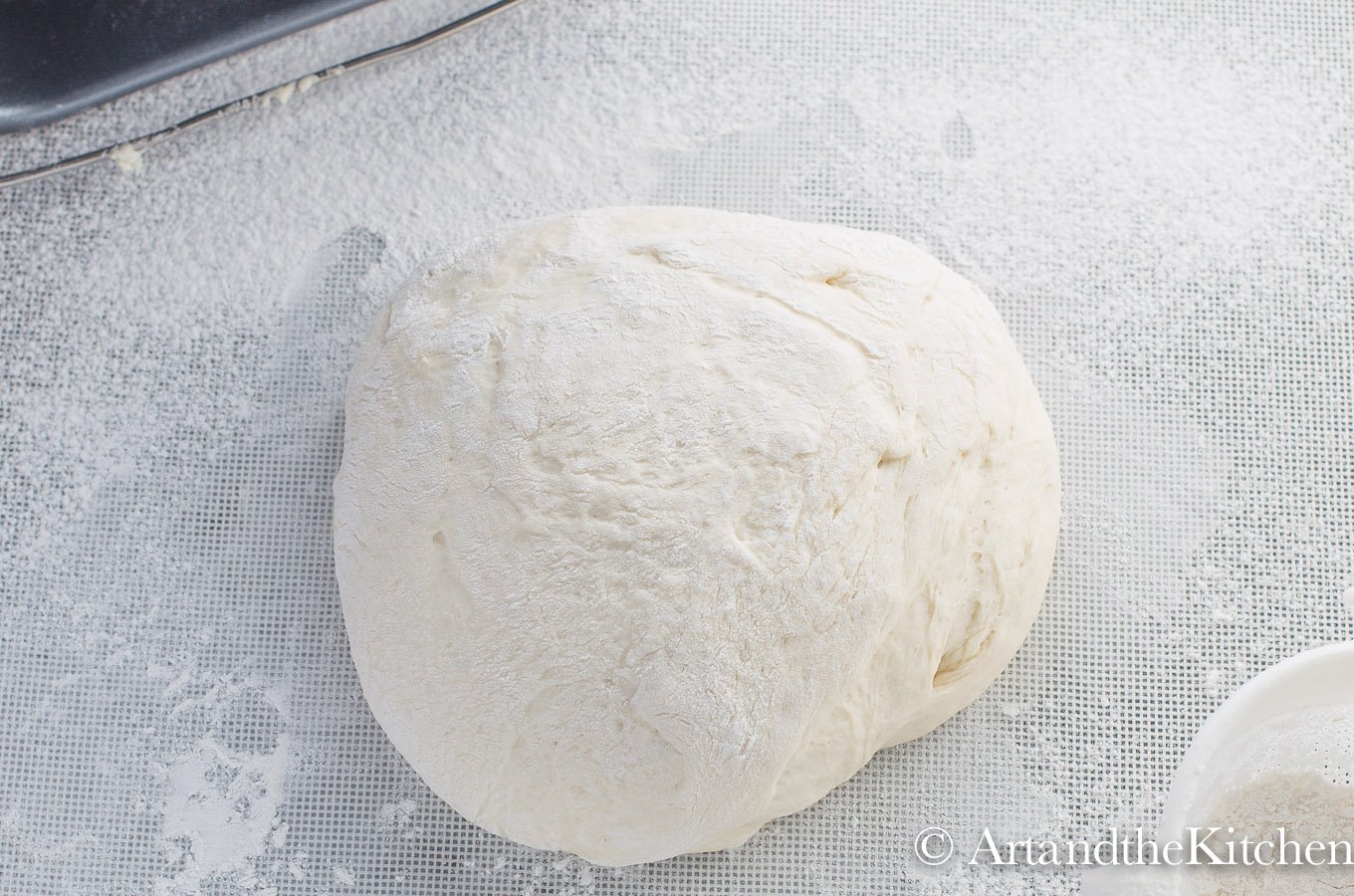 pretzel dough on lightly floured surface