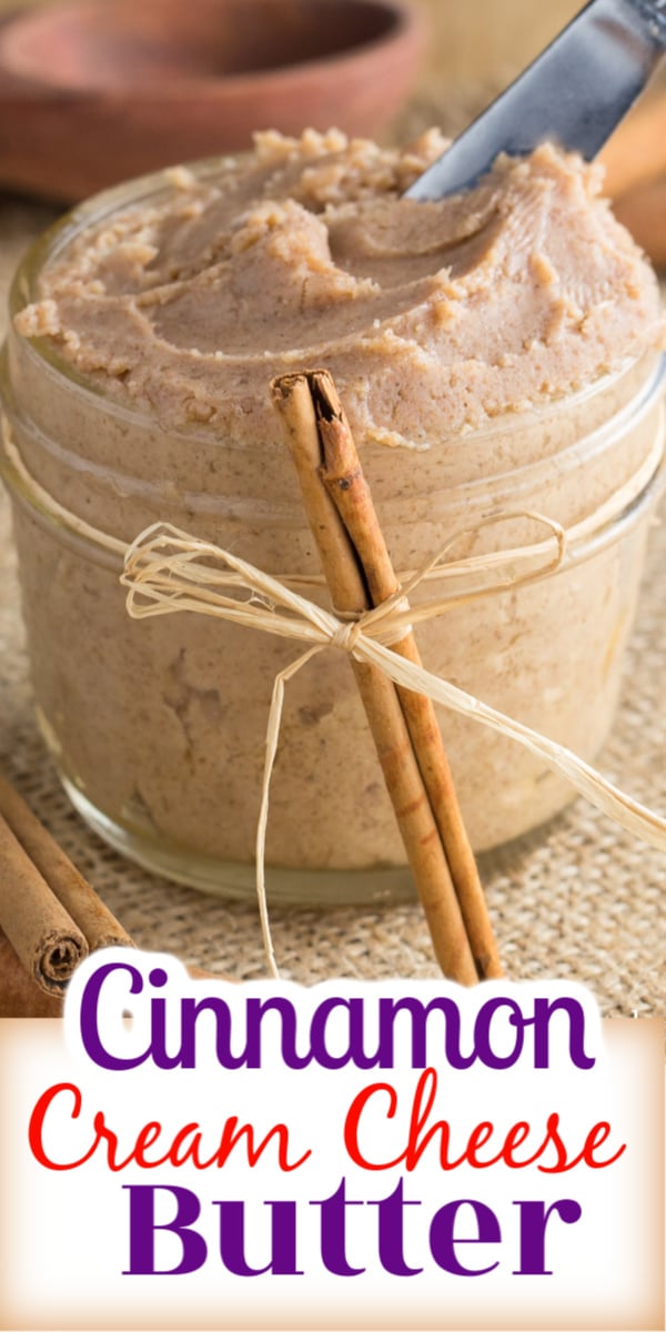 Creamy, sweet recipe for Cinnamon Cream Cheese Butter. Tastes amazing on scones, muffins, toast biscuits, and even pancakes! via @artandthekitch
