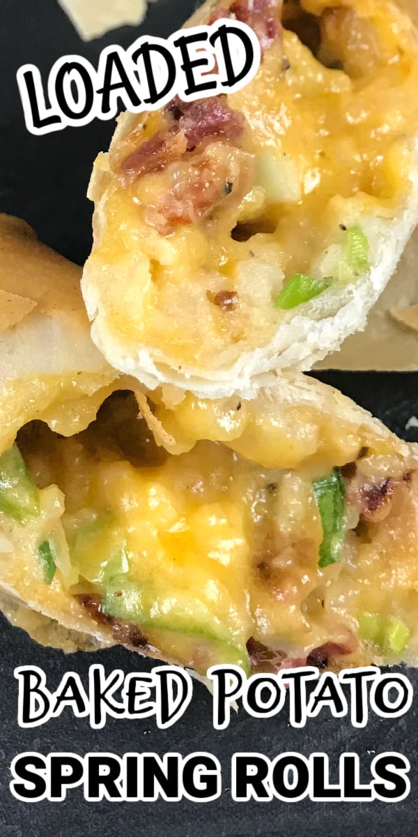 The sensational flavor of a loaded baked potato wrapped inside crunchy, crisp spring rolls. via @artandthekitch