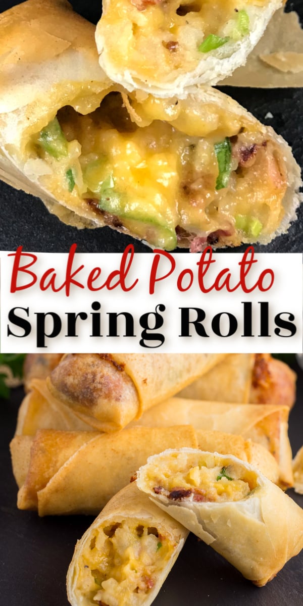 The sensational flavor of a loaded baked potato wrapped inside a crunchy, crisp spring rolls. I've included some step by step instructions to help you make the perfect spring rolls at home. #loadedbakedpotatospringrolls #homemadespringrolls #springrolls via @artandthekitch