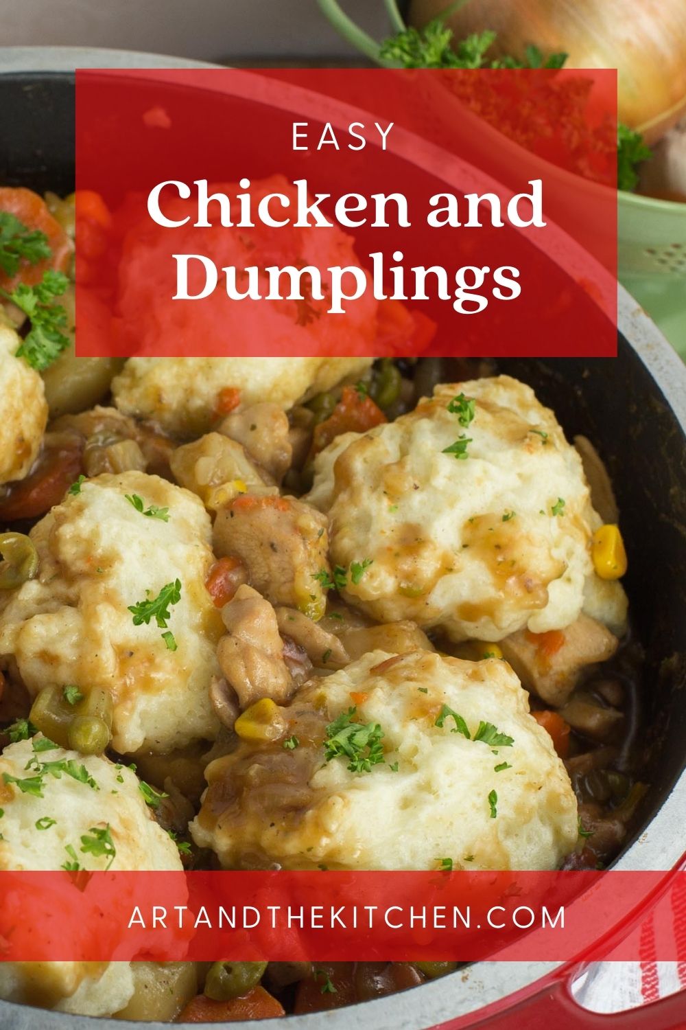 I’ll teach you how to make chicken and dumplings so that you can treat your family to a delicious and hearty meal they will be begging for all the time! via @artandthekitch