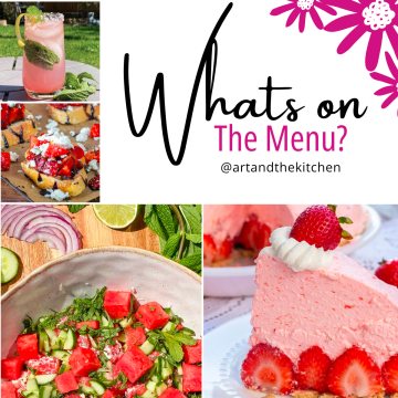 Menu items for ladies night in featuring four recipes.