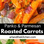 Pan roasted carrots with red onions, parsley and breadcrumbs.